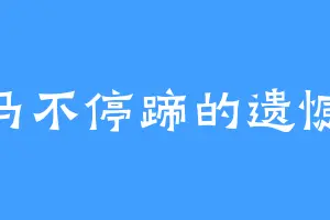 马不停蹄的遗憾