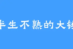 半生不熟的大锤