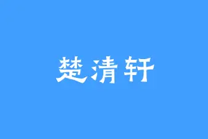 楚清轩