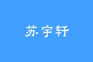 苏宇轩