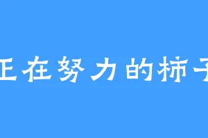 正在努力的柿子