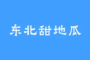 东北甜地瓜