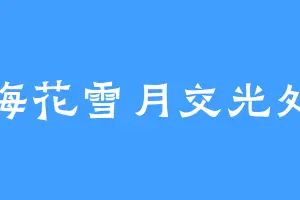 梅花雪月交光处