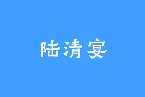 陆清宴