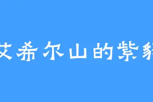 艾希尔山的紫貂