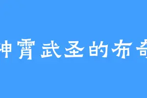 神霄武圣的布奇