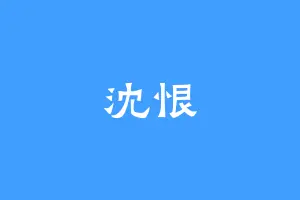 沈恨
