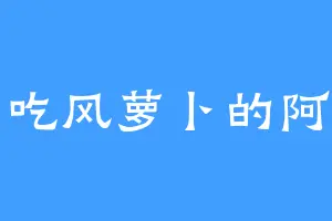爱吃风萝卜的阿鹰