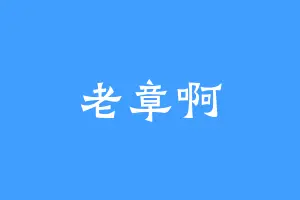 老章啊