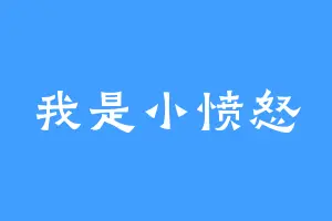 我是小愤怒