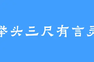 举头三尺有言灵