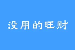 没用的旺财