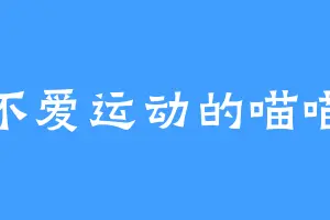 不爱运动的喵喵