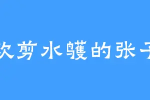 喜欢剪水鹱的张子剑