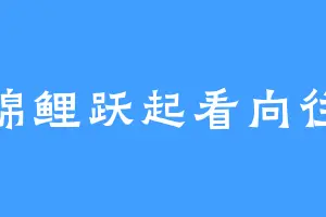 锦鲤跃起看向往