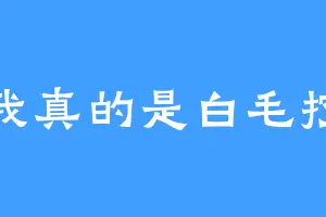 我真的是白毛控