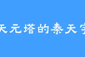天元塔的秦天宇