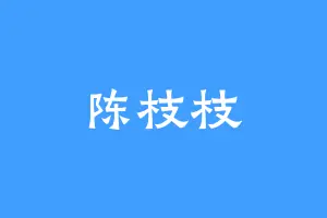 陈枝枝