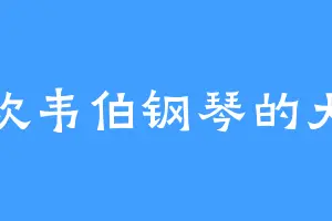 喜欢韦伯钢琴的大娇